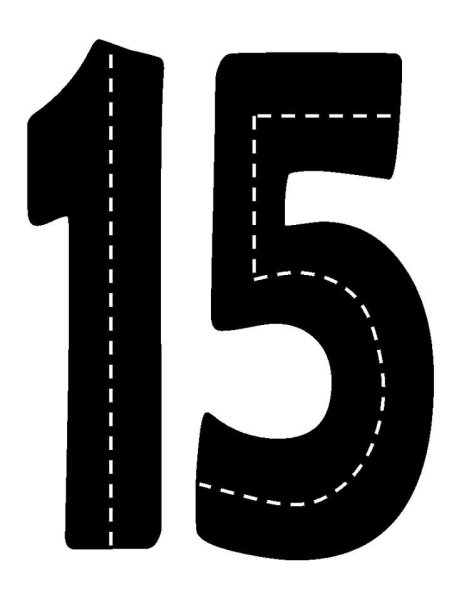 Макет цифр 15