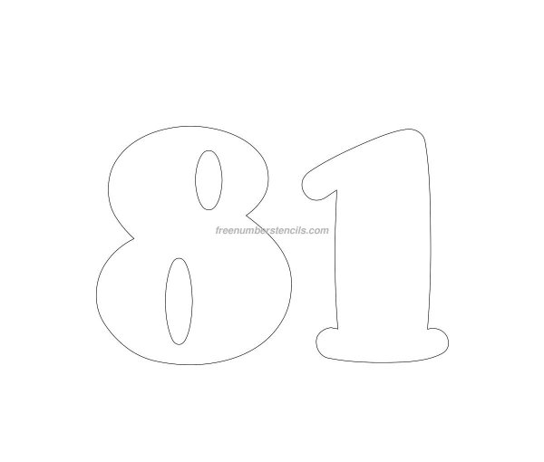 Цифра 18 трафарет