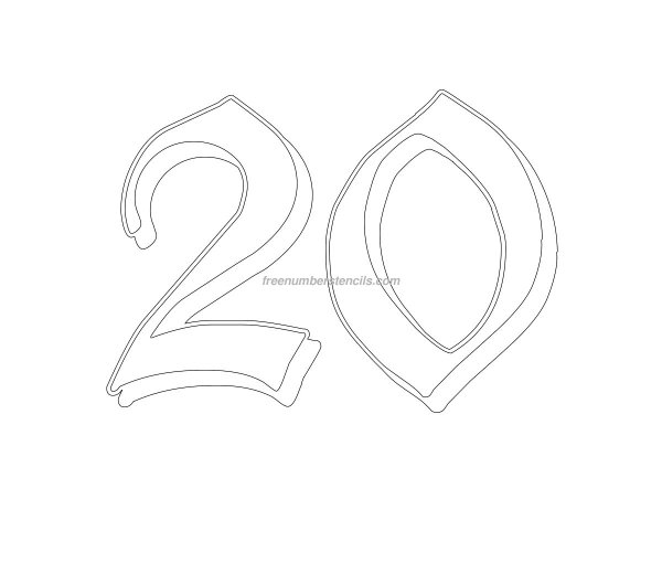 Трафаретки на окна цифры 20