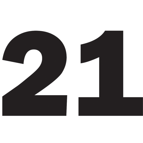 Цифра 21 трафарет