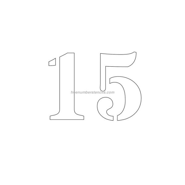 Цифра 15 трафарет для торта