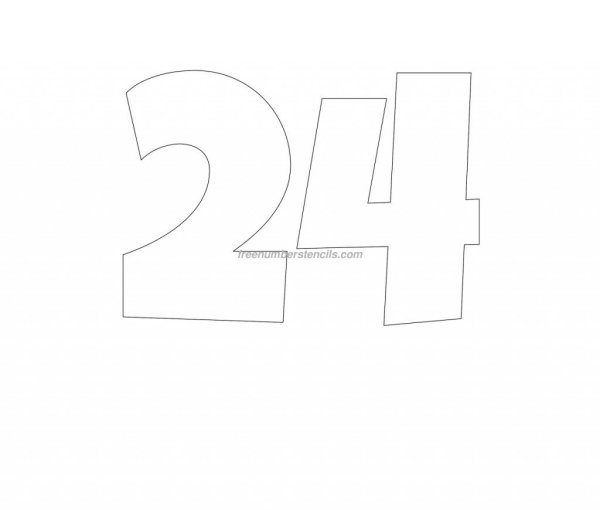 Цифры 24 шаблон