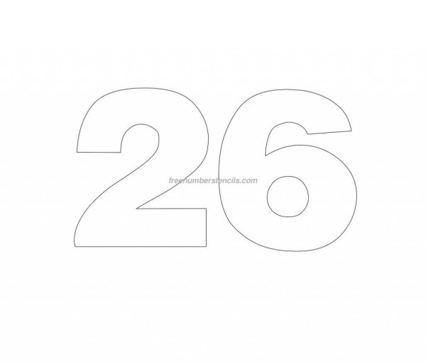 Цифра 62 трафарет