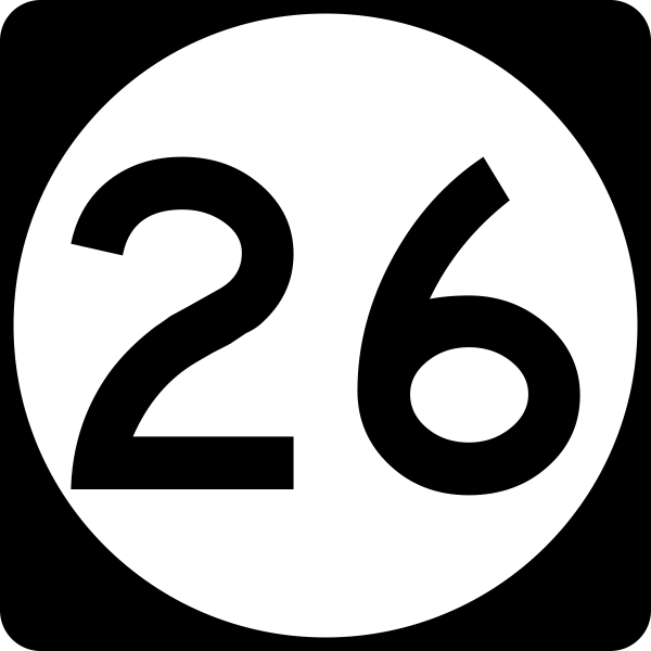 Цифра 26 в круге