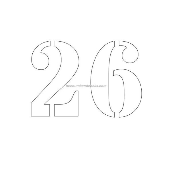 Цифра 27 трафарет