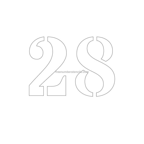 Цифра 26 трафарет