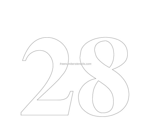 Цифра 28 для детей