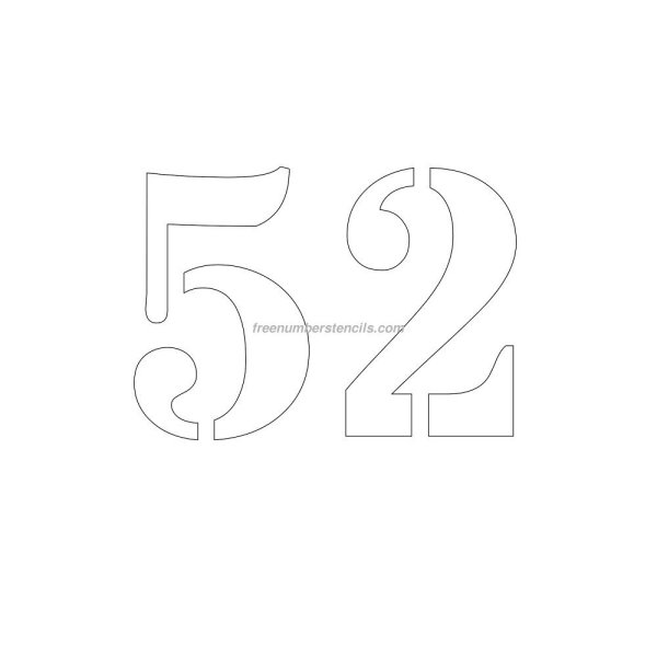 Трафарет цифр 25 для вырезания