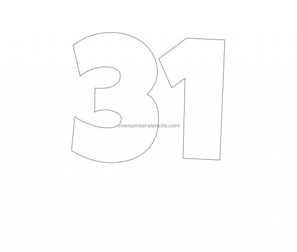 Трафарет числа 31