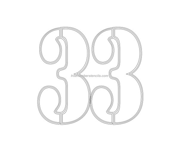 Трафарет числа 32