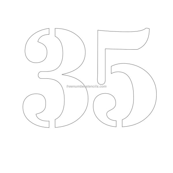 Трафарет 35 лет