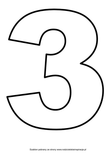 Трафарет для торта цифра 3