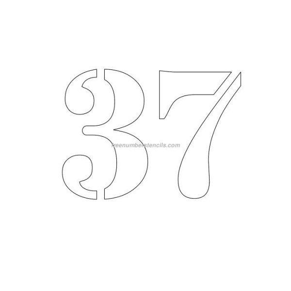 Цифра 37 шаблон