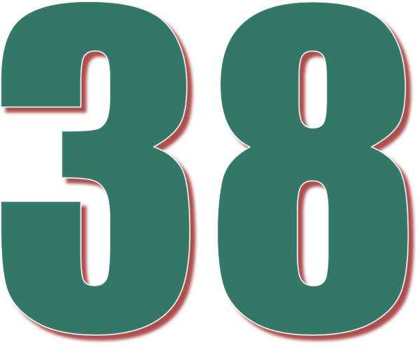 Цифра 38 трафарет
