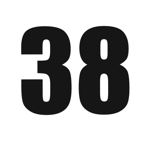 Цифра 38 трафарет