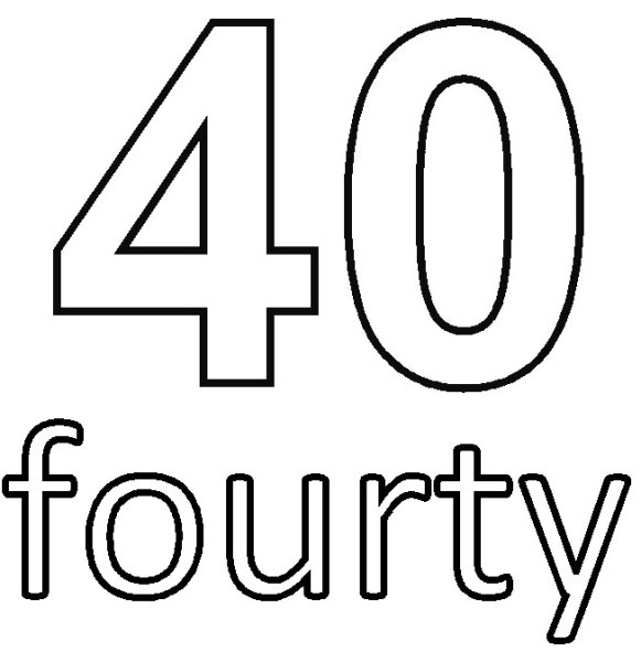 Цифра 40 трафарет