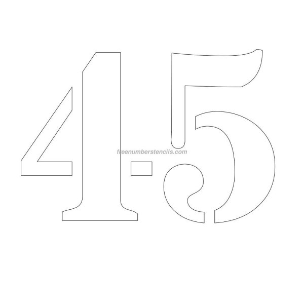 Трафарет 45 лет