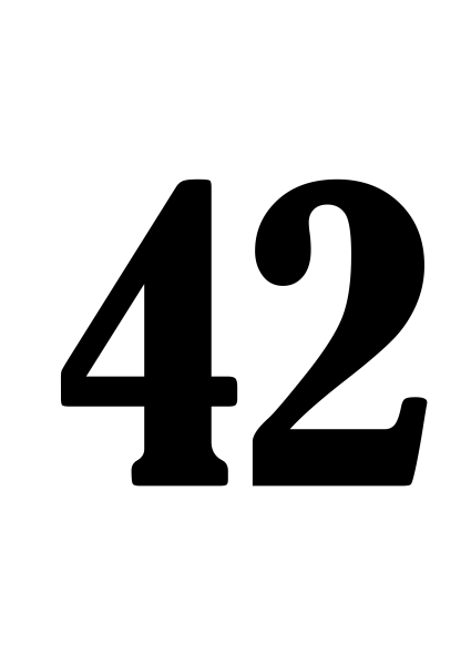Красивые черные цифры от 1 до 12