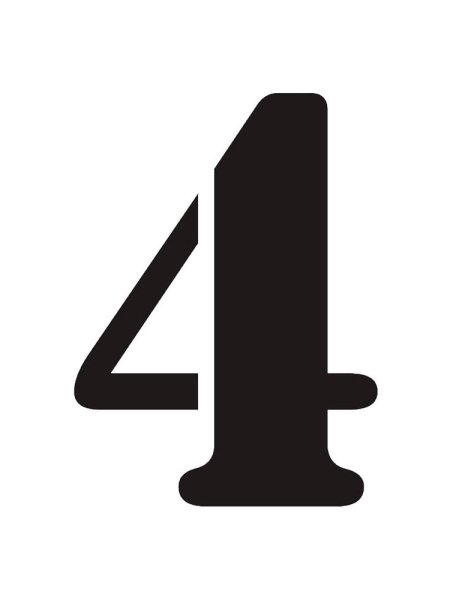 Цифра 4 трафарет