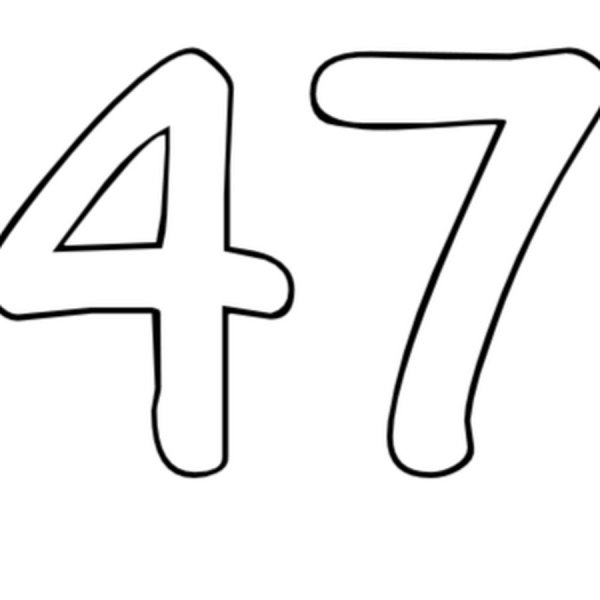 Число 4 трафарет