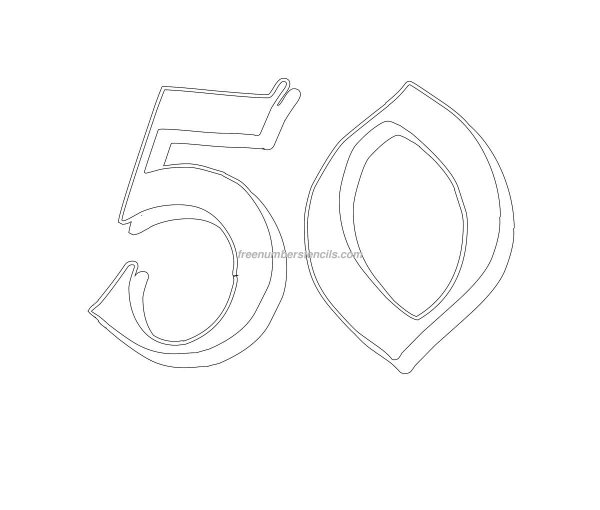Цифра 30 трафарет