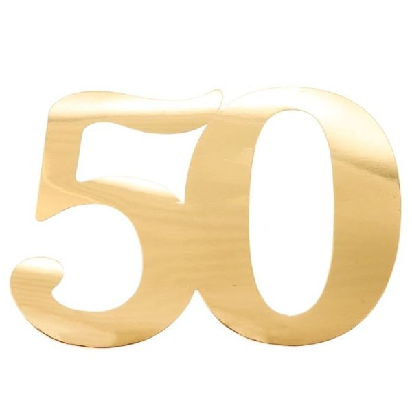 Цифра 50 Золотая