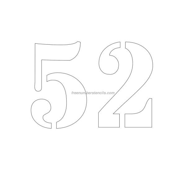 Цифра 2 трафарет