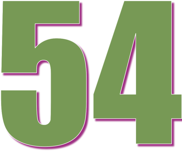 Цифра 54 красивая