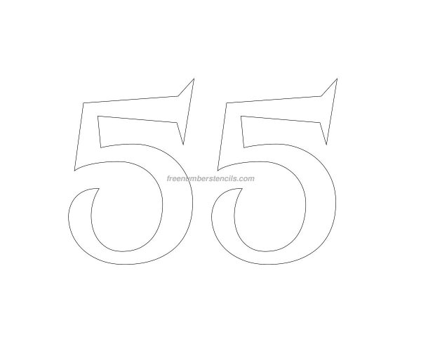 Трафарет 55 лет