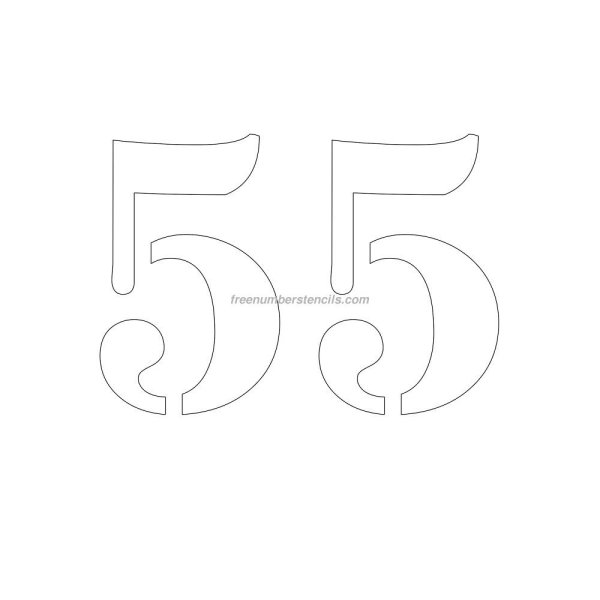 Цифра 35 трафарет