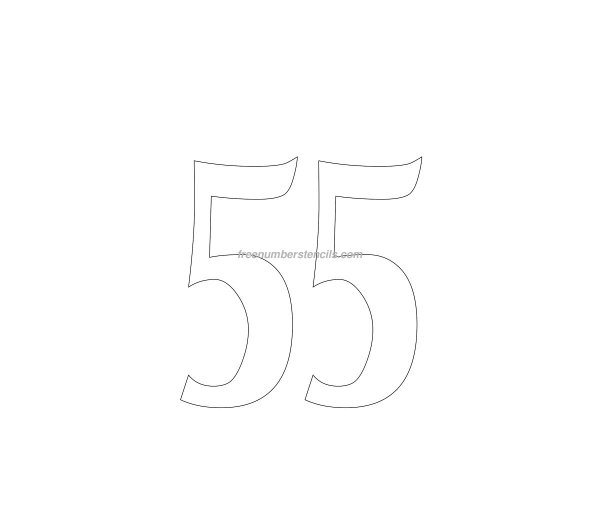 Трафарет 55 лет