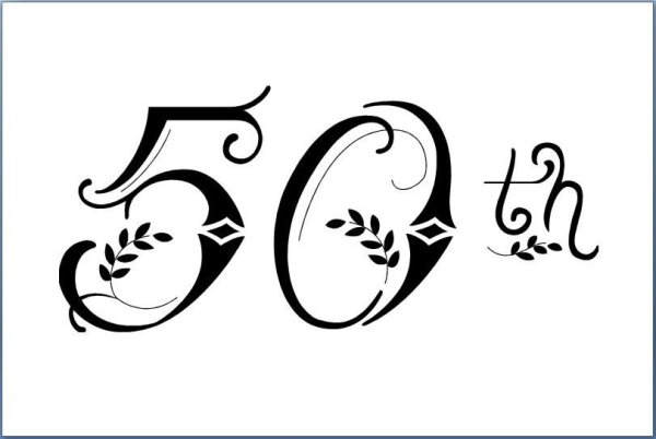 Векторная надпись 50 лет