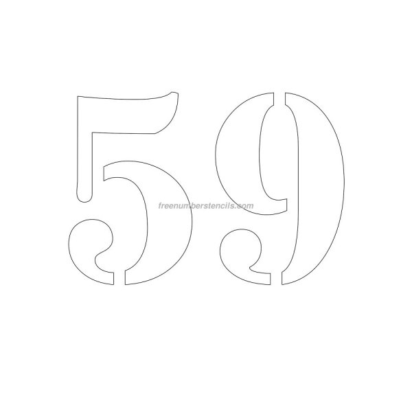 Трафарет числа 65