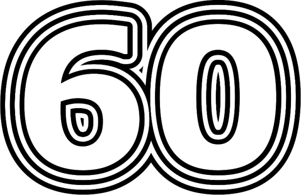 Трафарет 60 лет