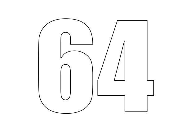 Цифра 46 трафарет