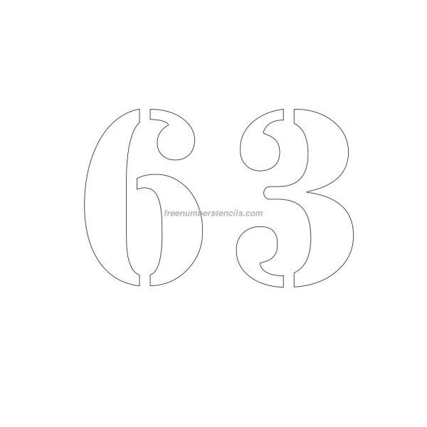 Цифра 33 трафарет