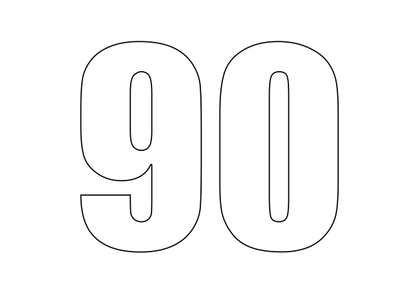 Цифра 30 трафарет