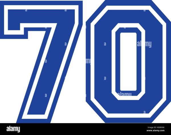 Цифра 70 трафарет