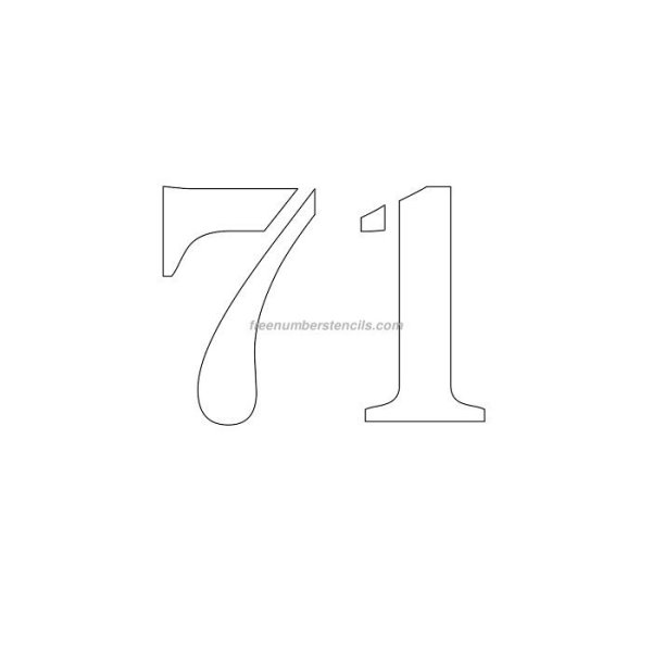 Нарисовать число 71