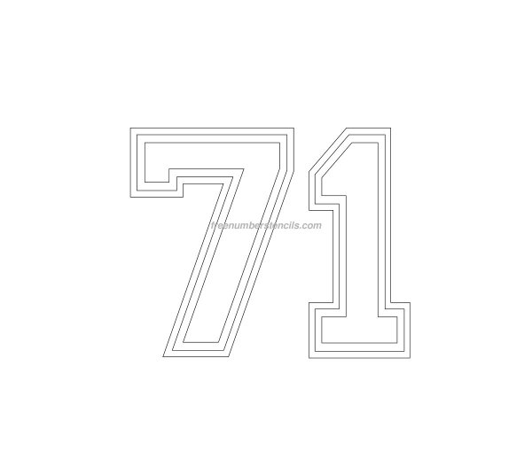 Трафарет числа 17