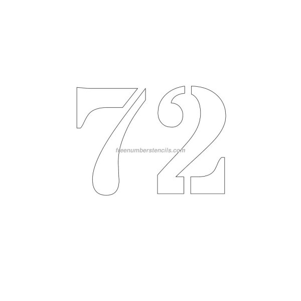Цифра 72 шаблон