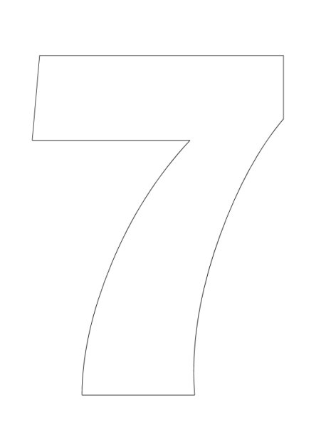 Цифра 7 шаблон