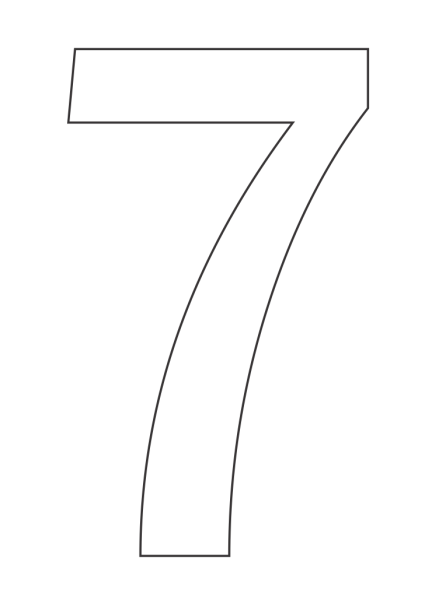 Макет цифры 7