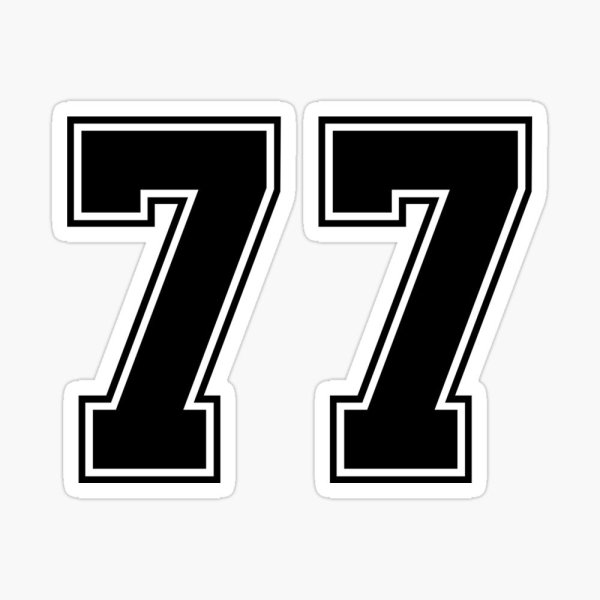Цифра 77 трафарет