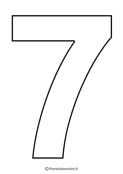 Цифра 7 трафарет