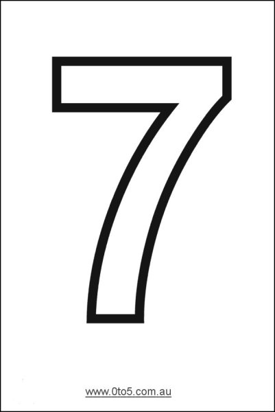 Цифра 7 трафарет для вырезания