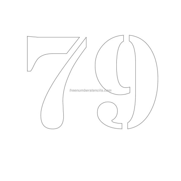 Цифра 76 трафарет