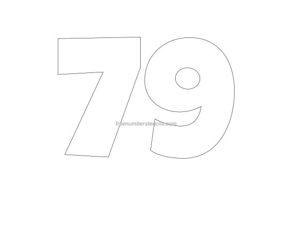 Нарисовать цифру 79