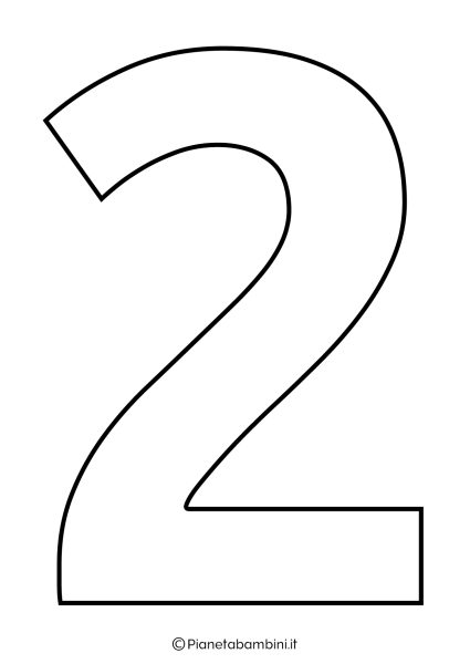 Цифра 2 трафарет