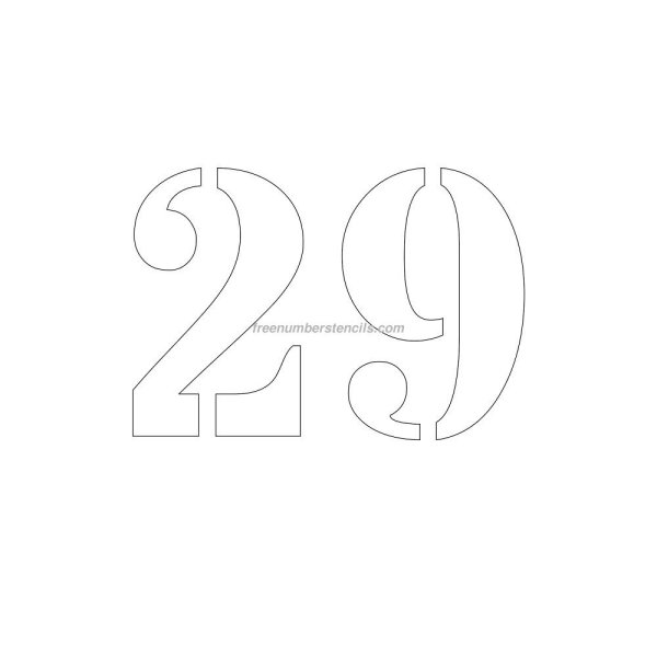 Цифра 53 трафарет